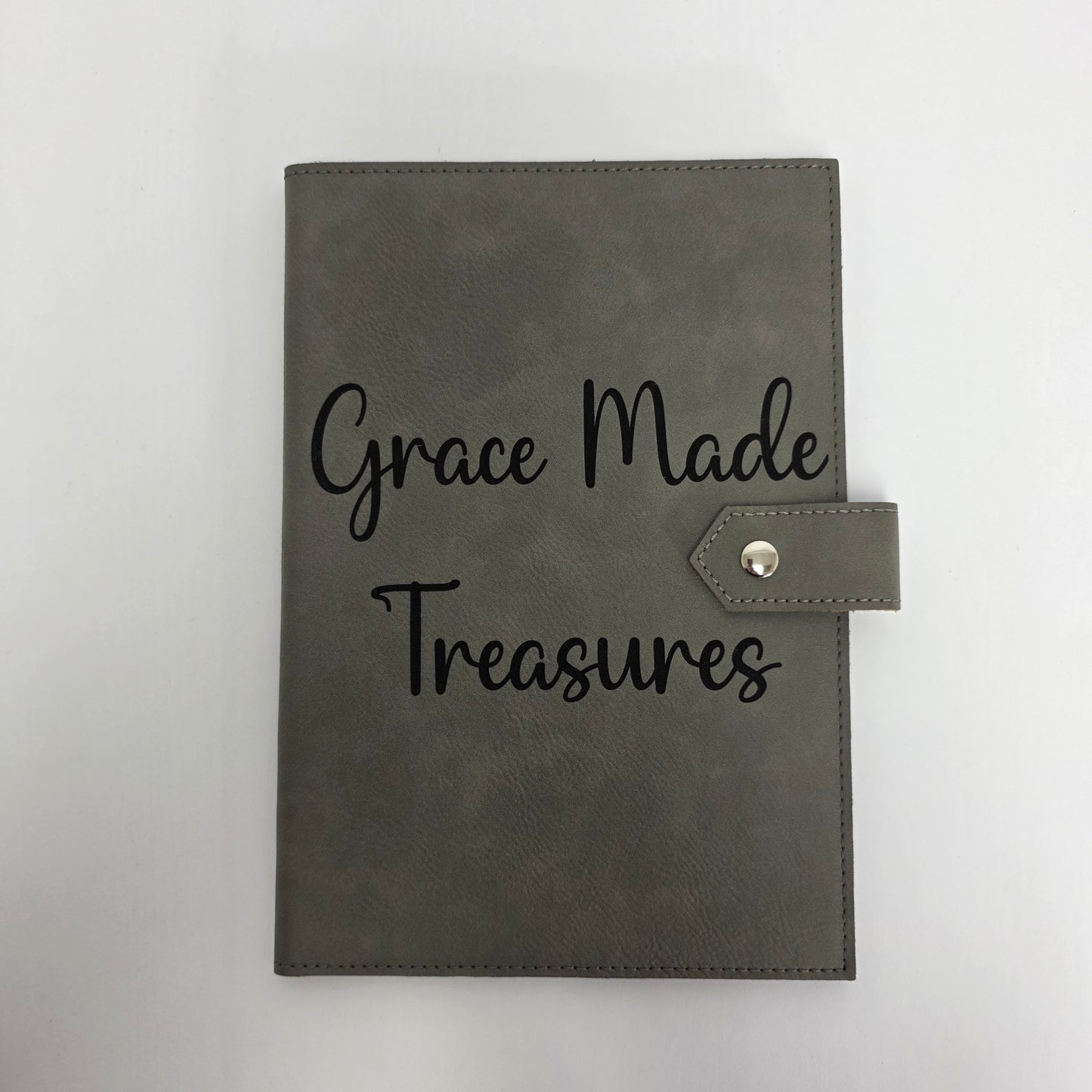 Studio Luxe Slate Gray Faux Leather Journal Cover