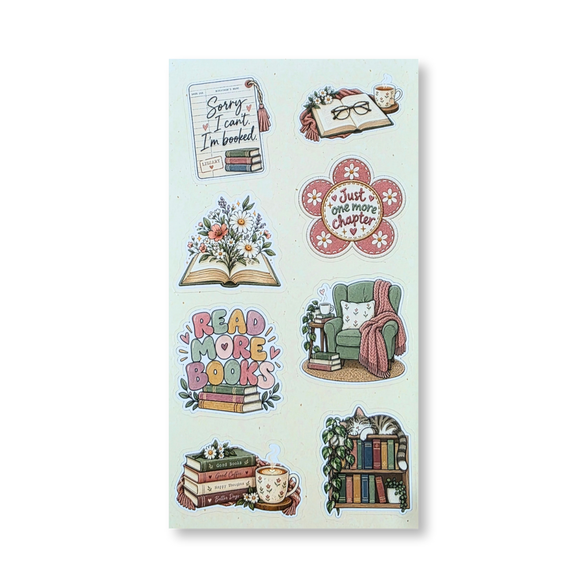 Boho Bookish Sticker Sheet