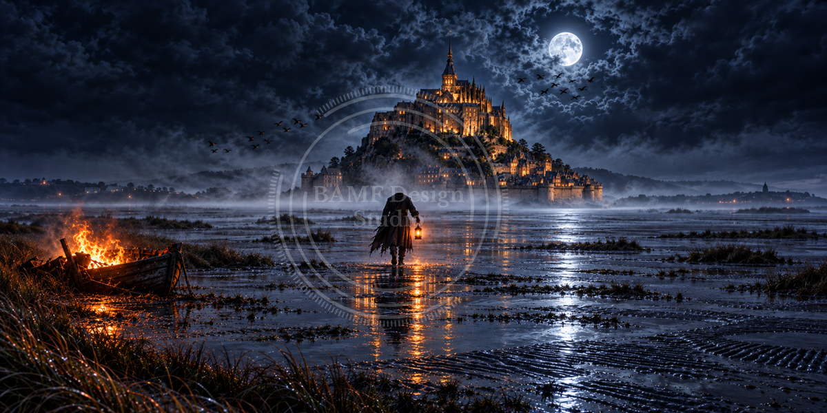 Headless Hunt | Mont Saint-Michel, France | DeskScape Workstation Mat