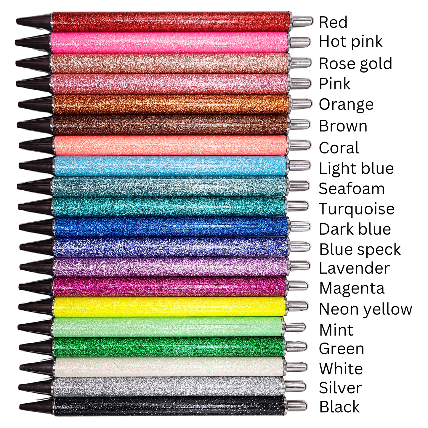 Smooth Glitter Ballpoint Pens