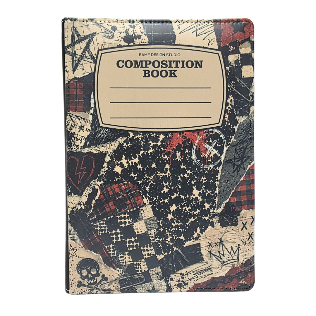 Grunge Punk Flannel Composition Journal