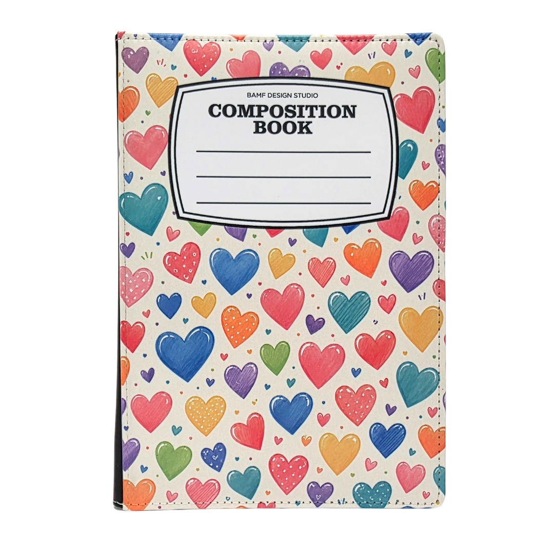 Heart Doodle Composition Journal