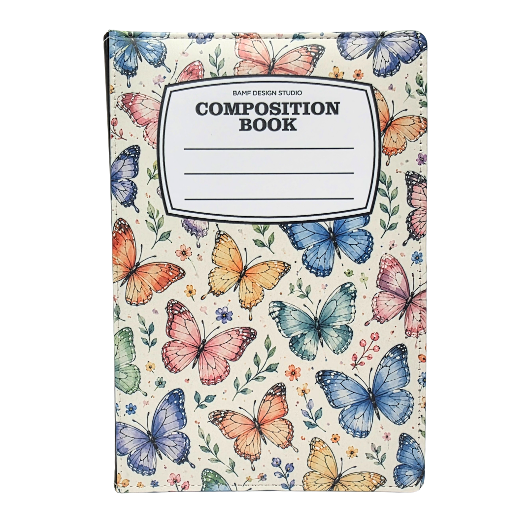 Watercolor Butterfly Collage Composition Journal