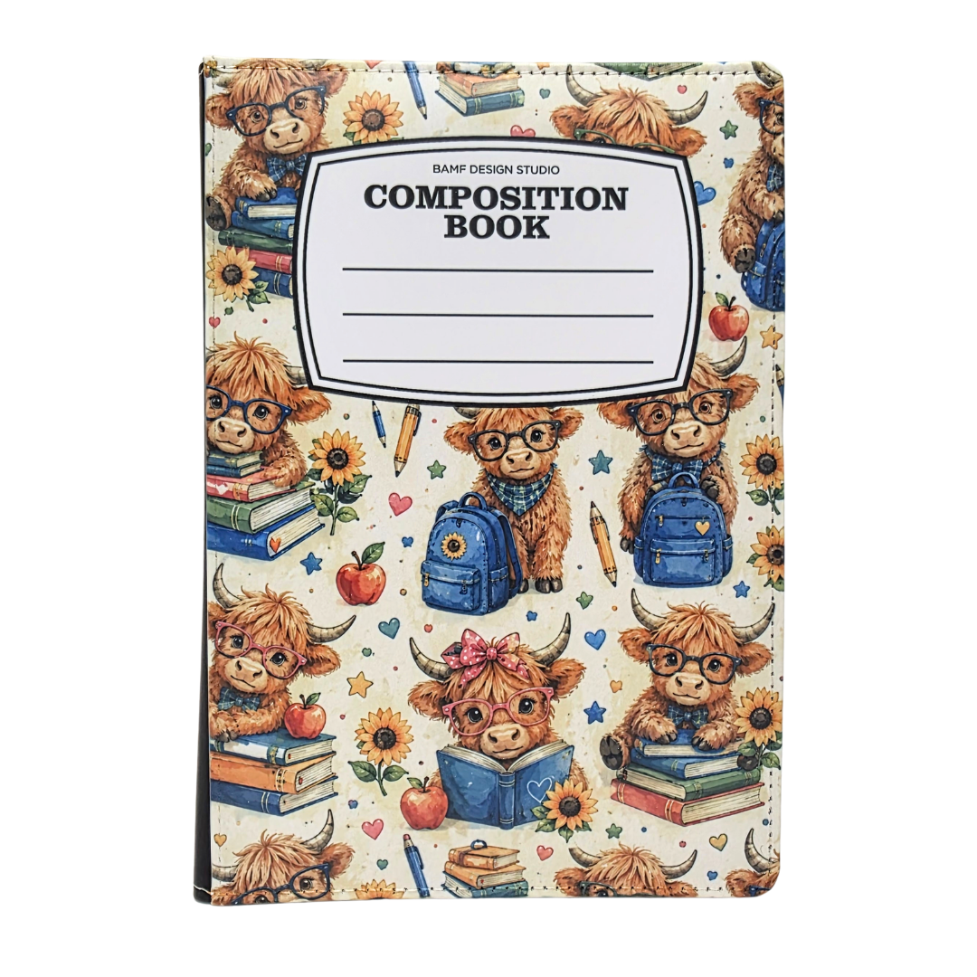 Highland Cow Composition Journal