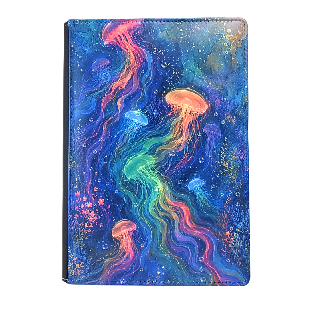 Watercolor Neon Jellyfish Journal