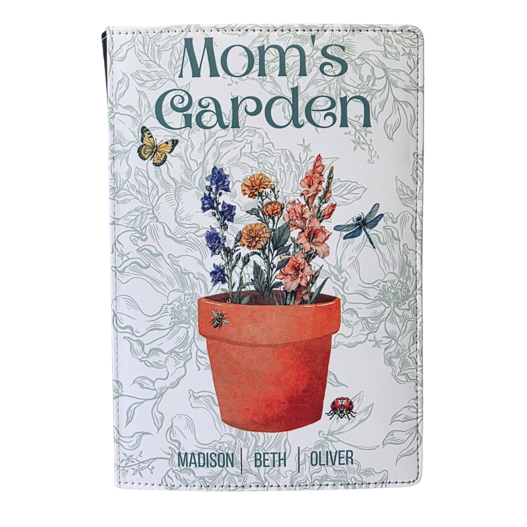 Mom's Garden Pot and Flower Personalized Journal