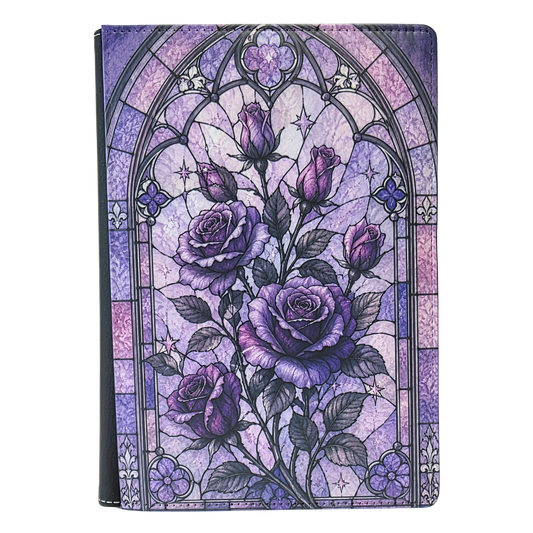Purple Rose Stained Glass Journal