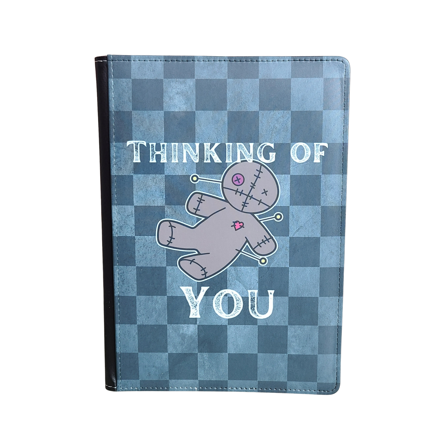 Voodoo Doll Journal, Thinking of You, Checkered Pattern Journal