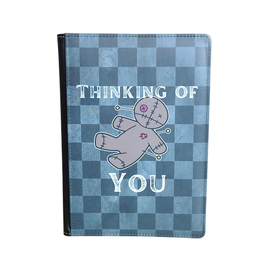 Voodoo Doll Journal, Thinking of You, Checkered Pattern Journal