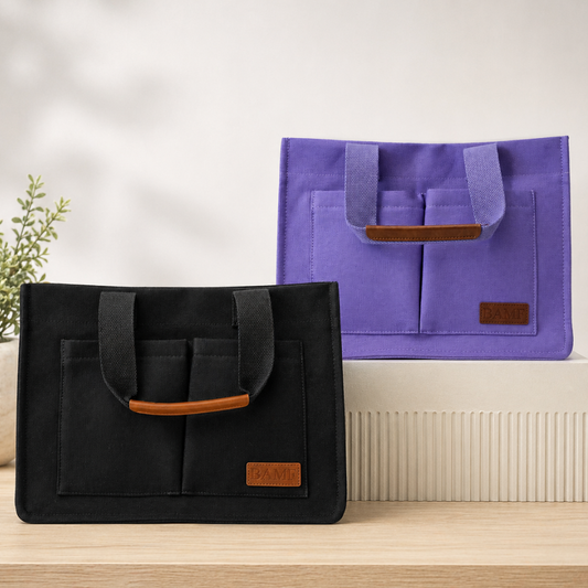 BAMF Canvas Tote Bag with Detachable Shoulder Strap