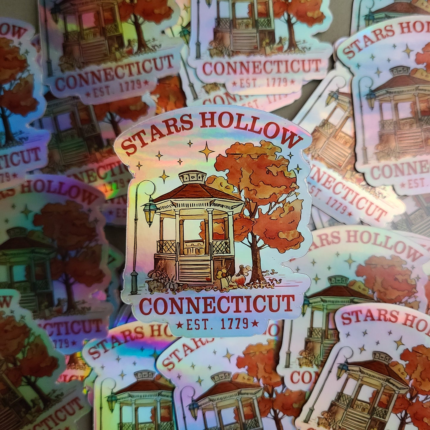 Gilmore Girls Sticker, Stars Hollow Connecticut Holo Sticker
