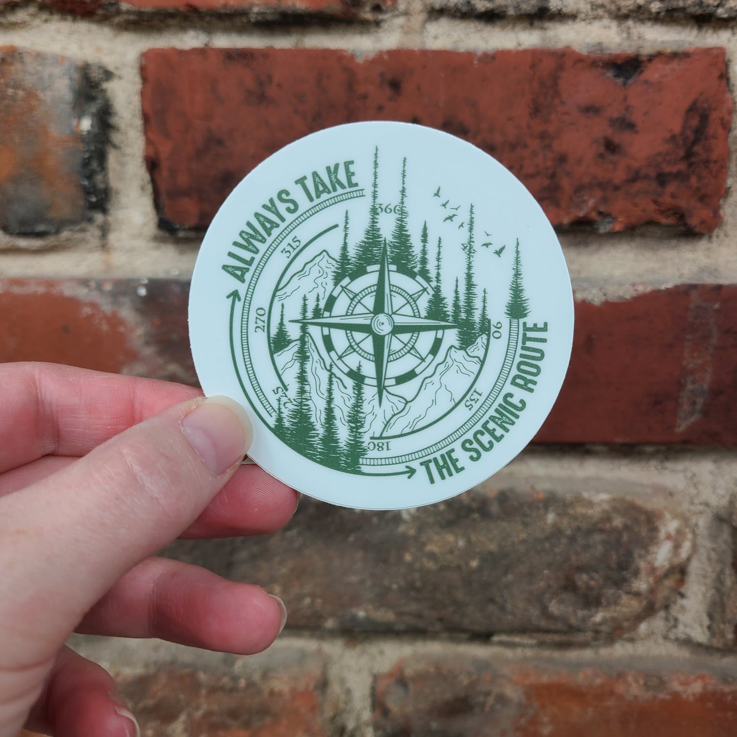 Always Take the Scenic Route Sticker
