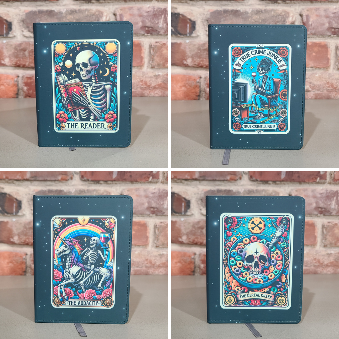 Tarot Card Skeleton Journal