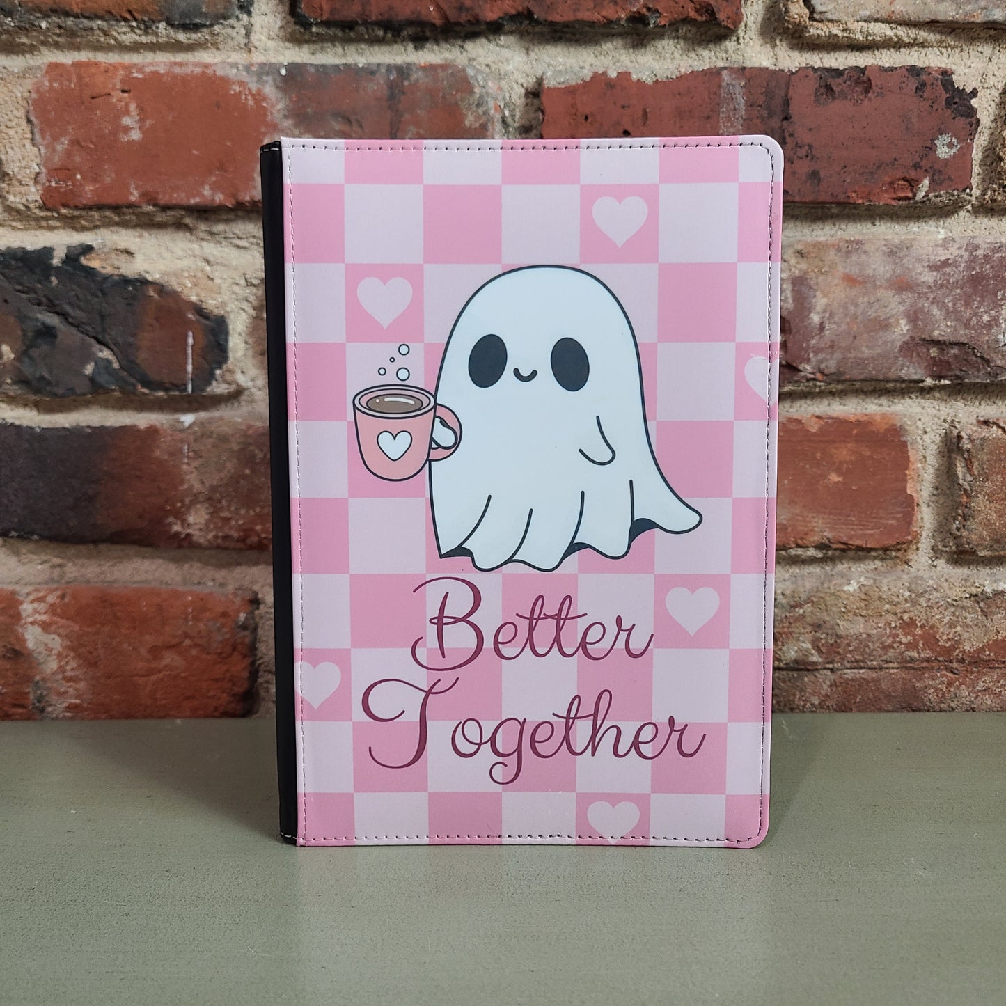 Better Together Journal, Cute Ghost, Valentine's Pink Journal