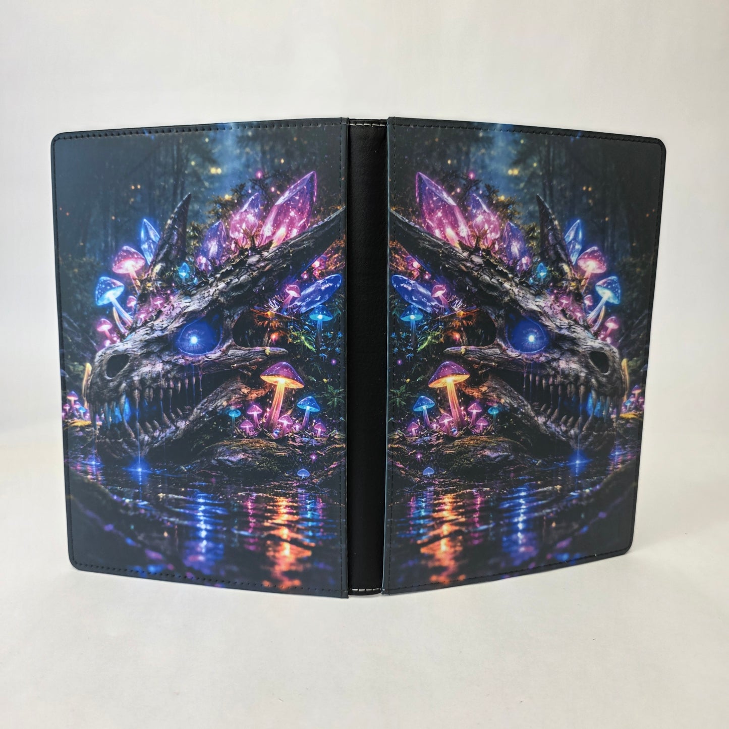 Dark Neon Dragon Skull Journal