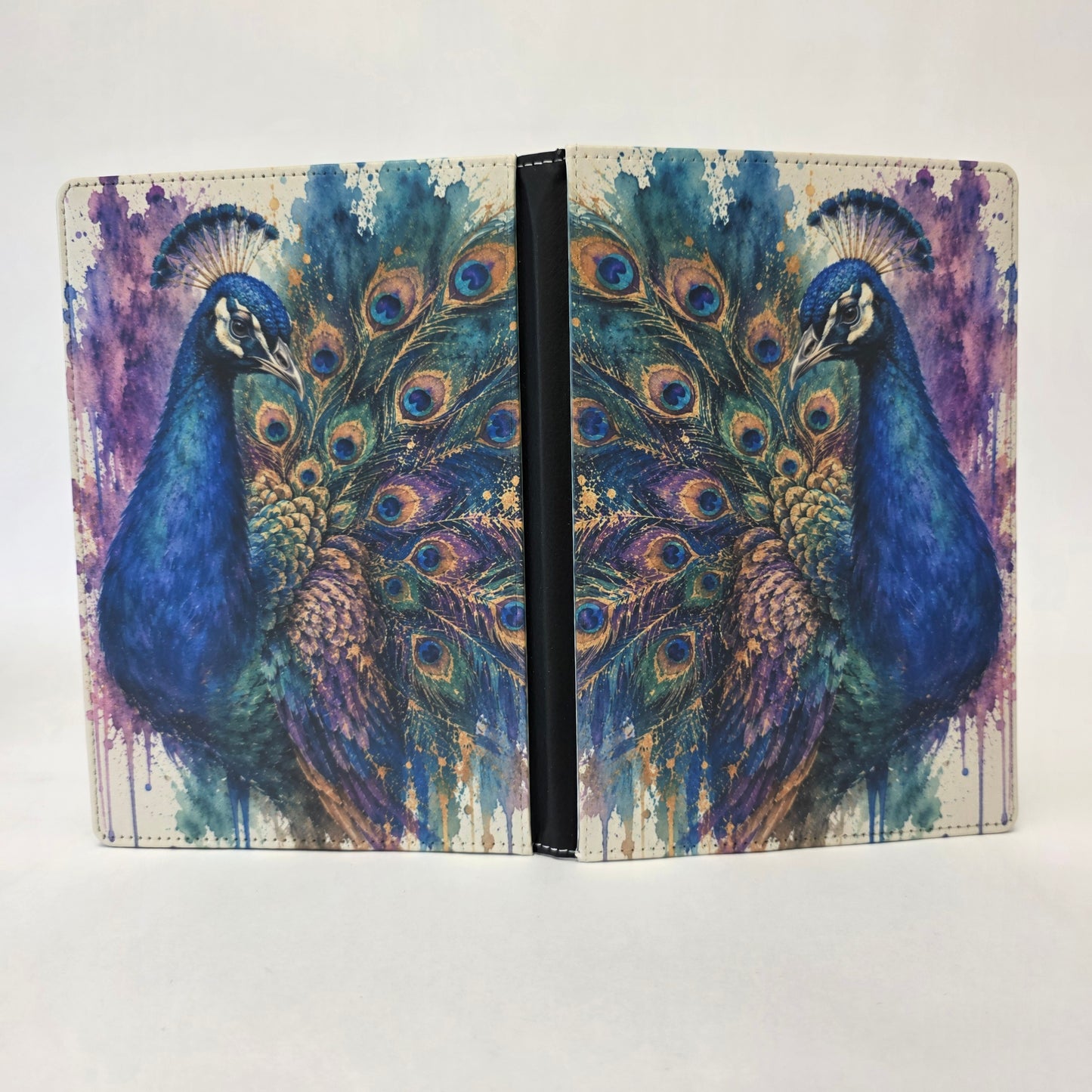 Watercolor Splash Peacock Journal