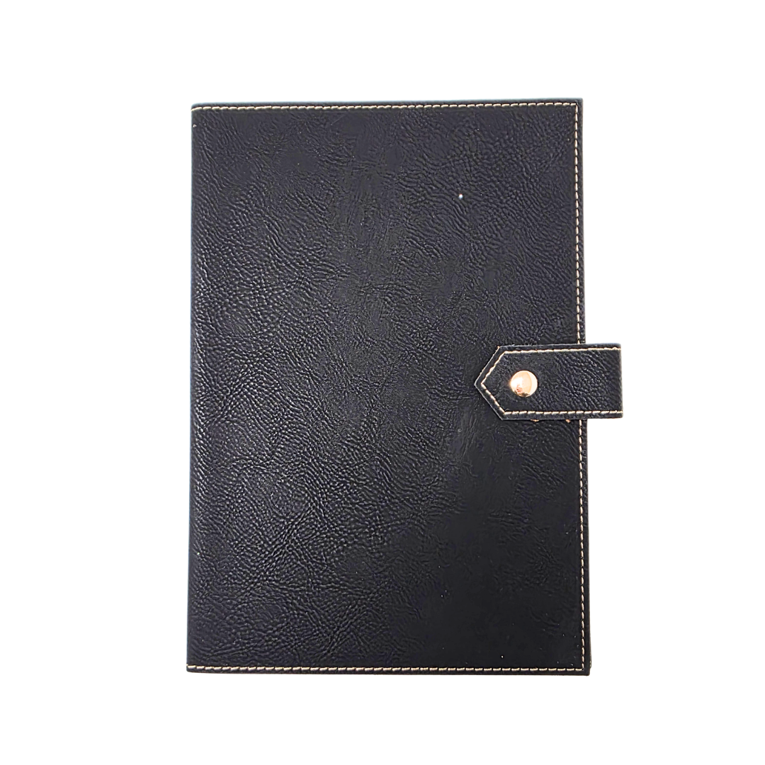Studio Luxe Obsidian Black Faux Leather Journal Cover