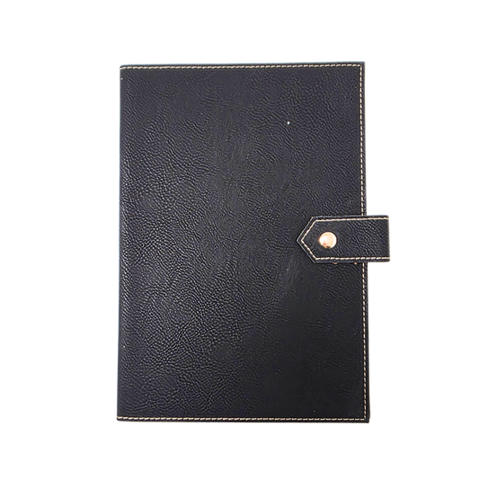 Studio Luxe Obsidian Black Faux Leather Journal Cover