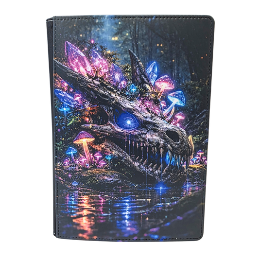 Dark Neon Dragon Skull Journal