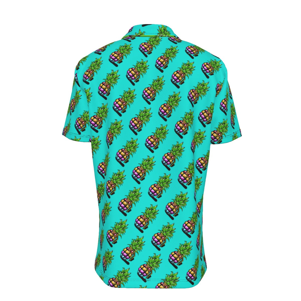 Blue Pineapple Grenade | Hawaiian Button Down | Pineapple Grenade Collection