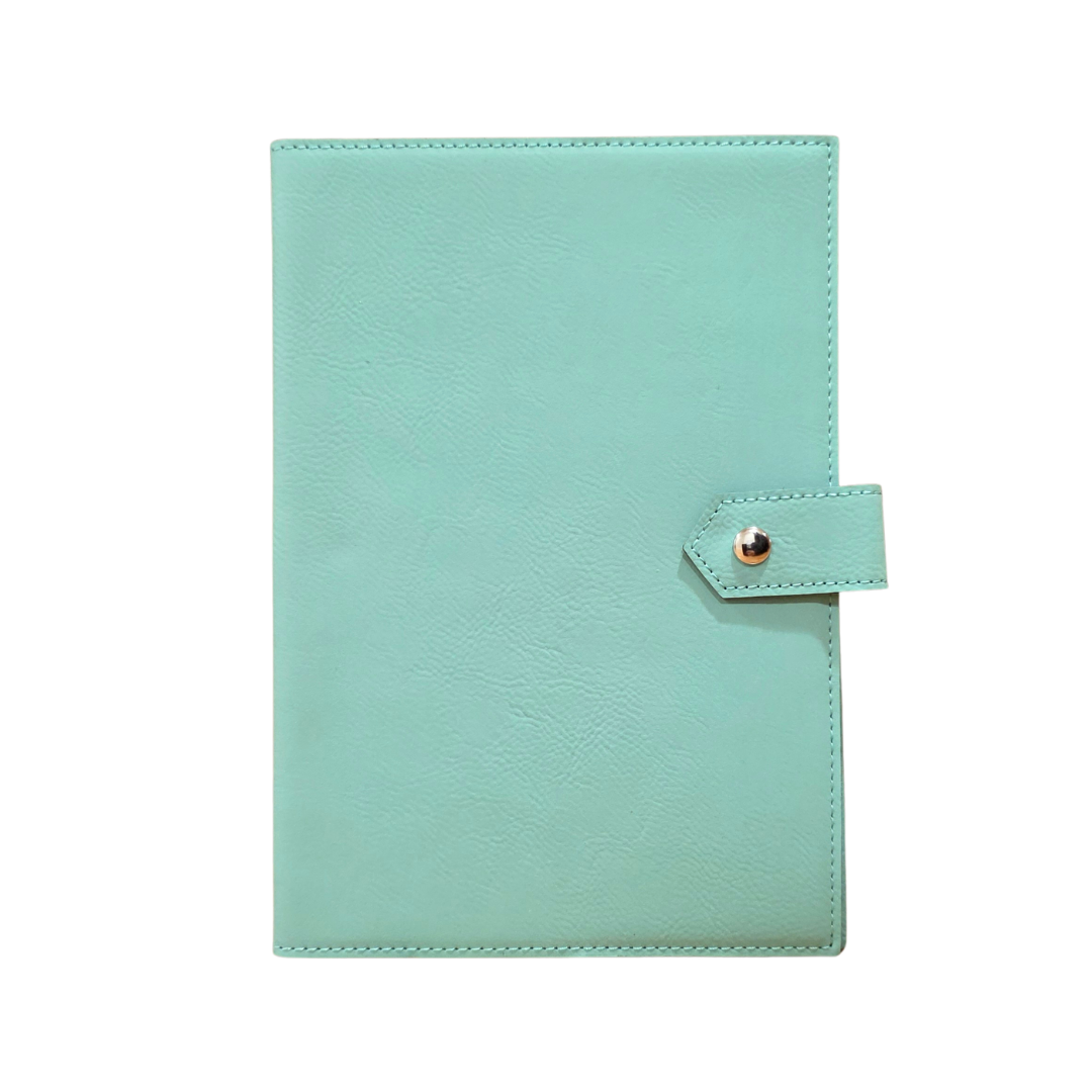Studio Luxe Aquamarine Teal Faux Leather Journal Cover