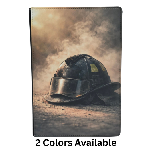 Firefighter Helmet and Halligan Journal