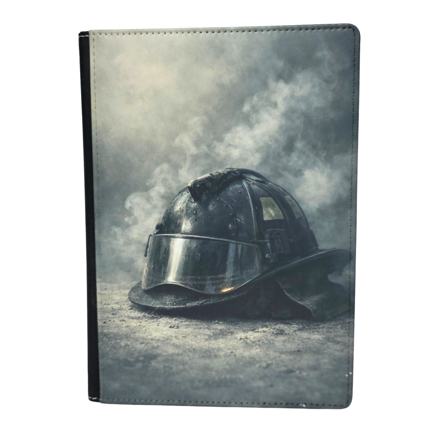 Firefighter Helmet and Halligan Journal