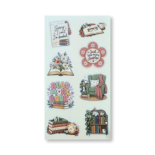 Boho Bookish Sticker Sheet