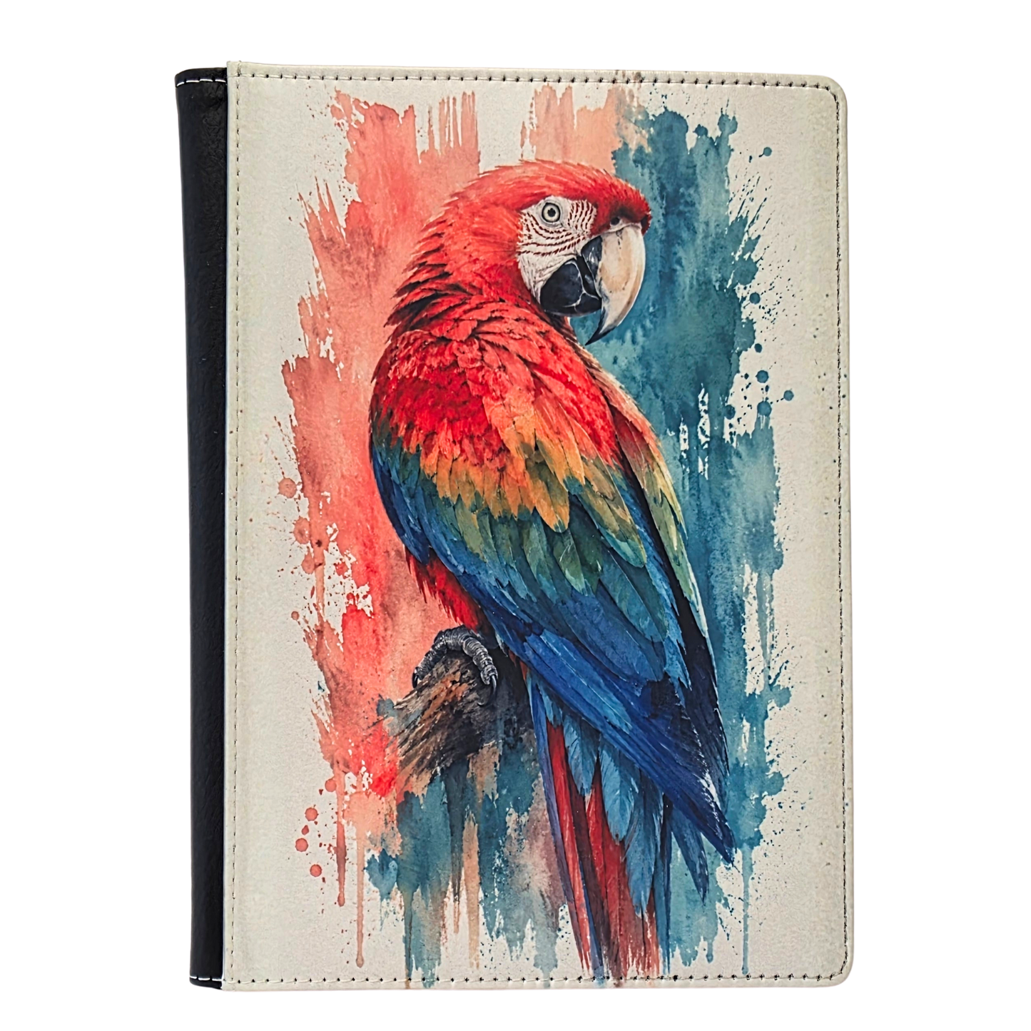 Watercolor Splash Parrot Journal