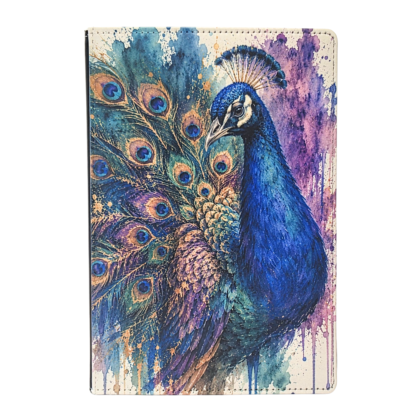 Watercolor Splash Peacock Journal