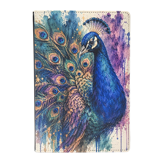 Watercolor Splash Peacock Journal