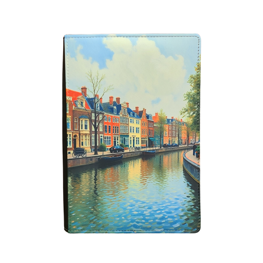 Amsterdam Canal Journal, Serene Painting Style