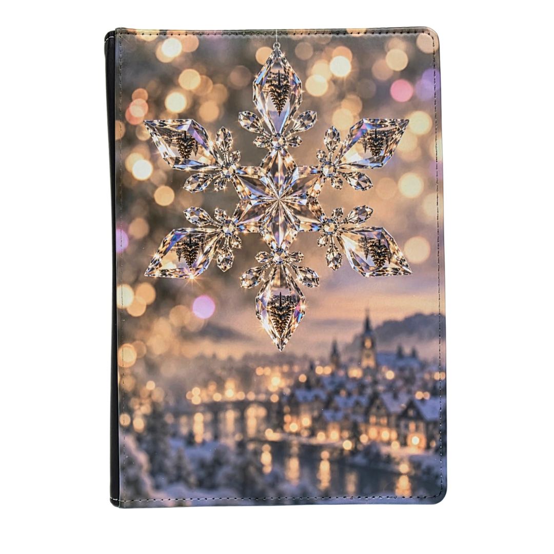 Glass Snowflake Winter Journal