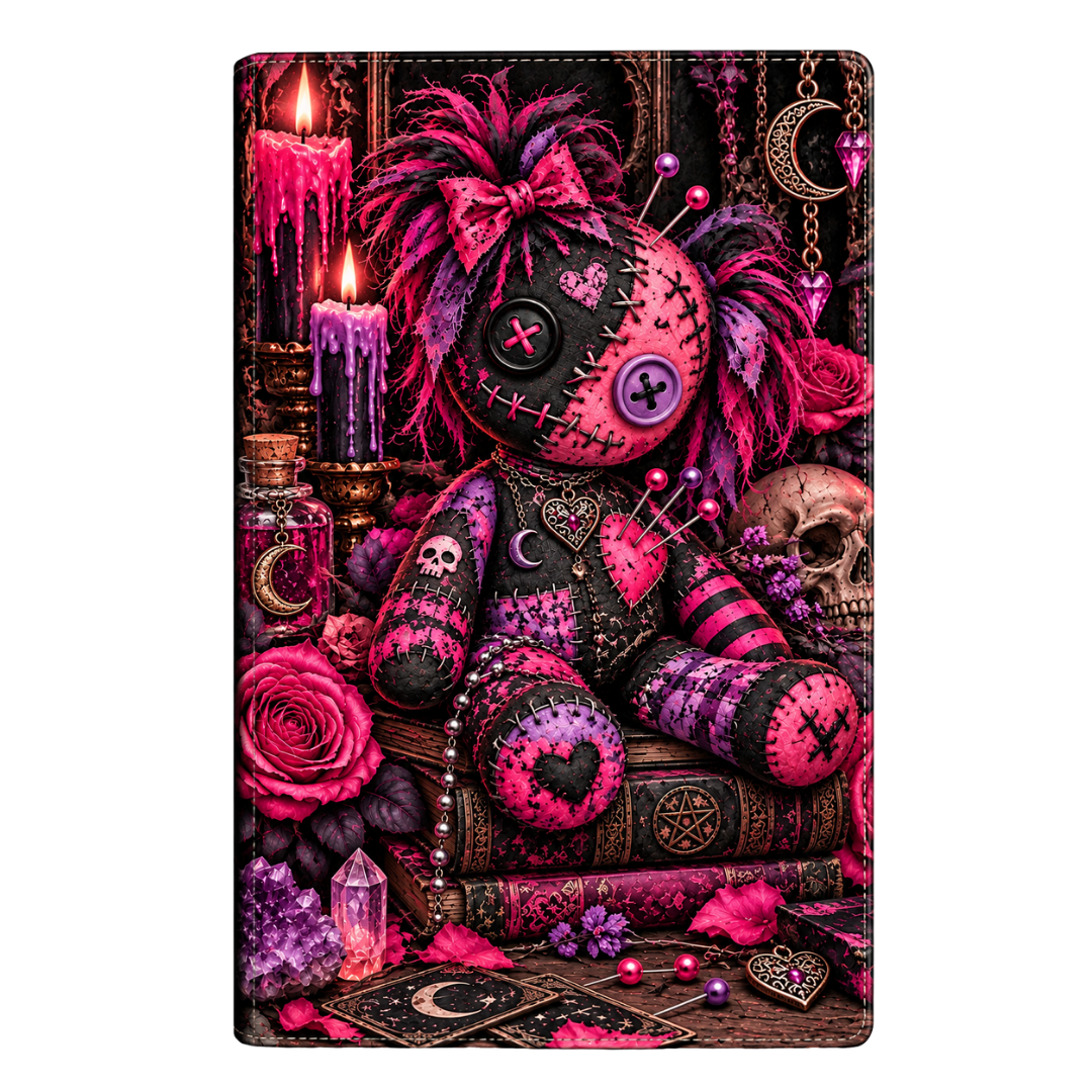 Pink and Black Voodoo Doll Journal