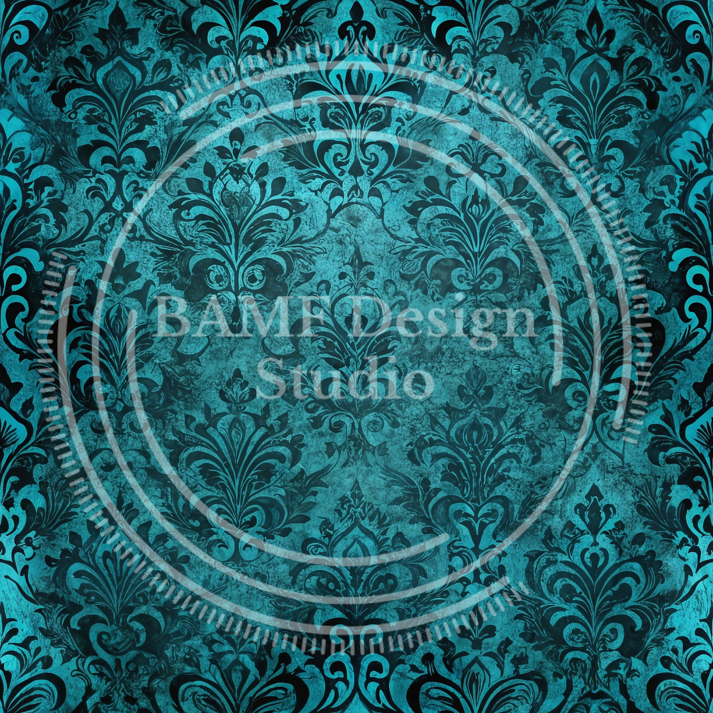Abyss Damask | FlexFit Polo | Gothic Damask Collection