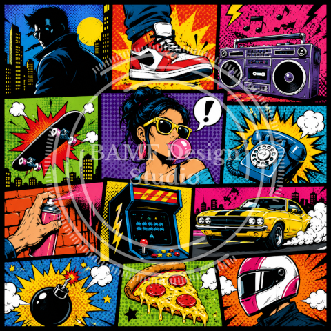 Action Panels | FlexFit Polo | Comic Collection