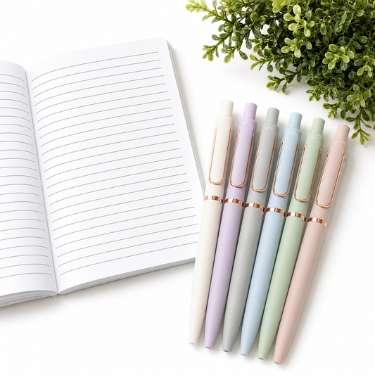 Pastel Retractable Ballpoint Pens