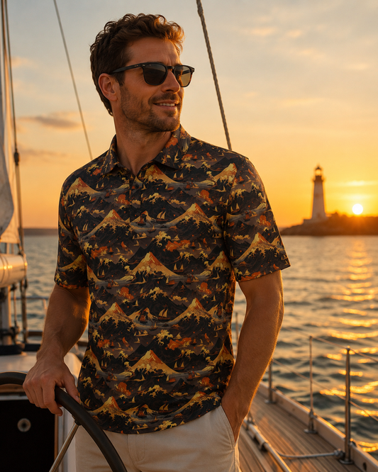 Shifting Tides | FlexFit Polo | The Island Collection