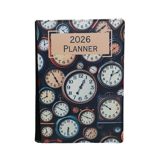 Vintage Clock Planner Cover