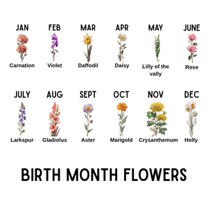 Mom's Garden Birth Month Flower Personalized Journal
