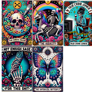 Tarot Card Skeleton Journal