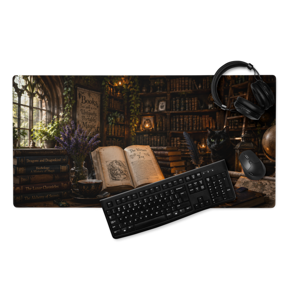 Midnight Library | DeskScape Workstation Mat