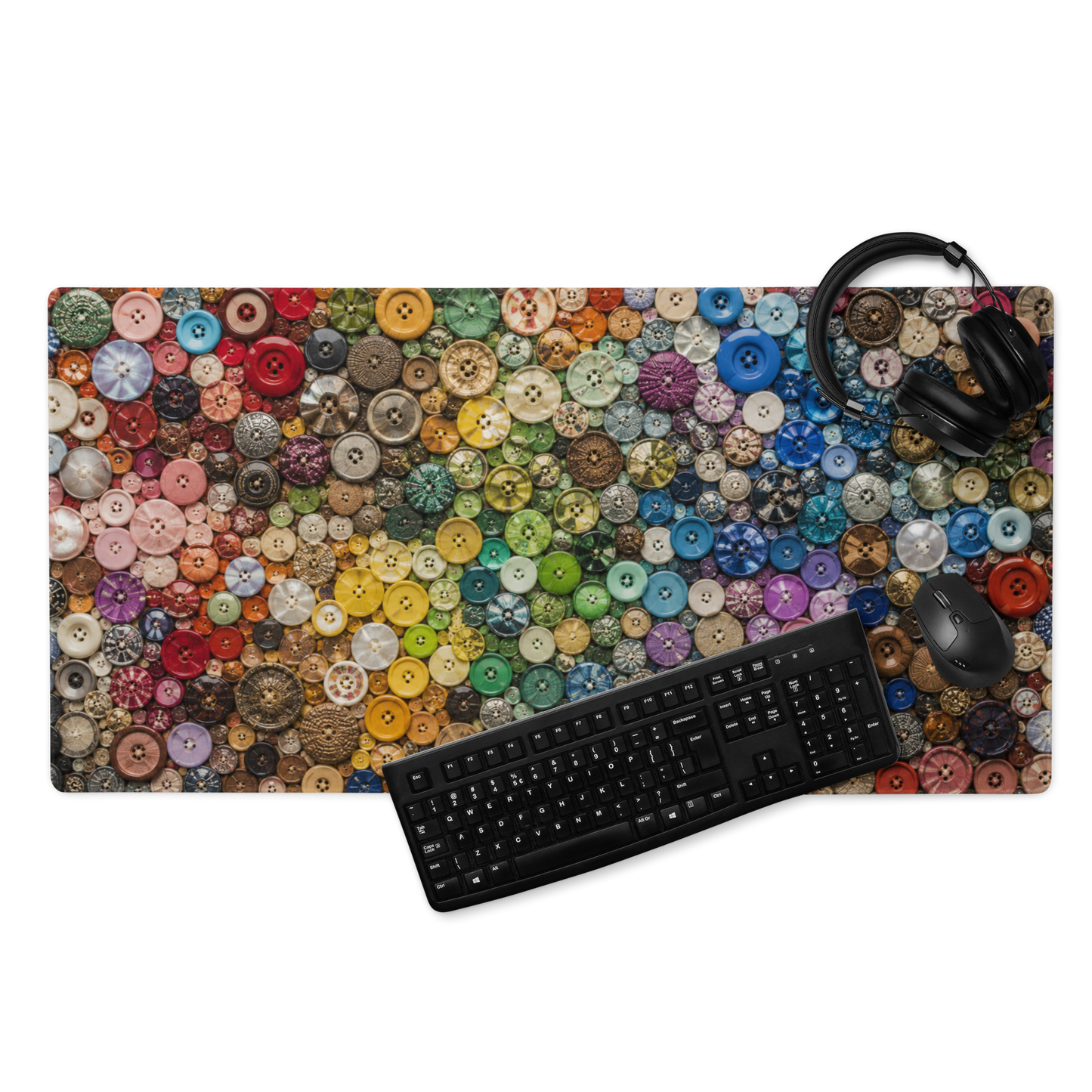 Buttoned Up in Color | DeskScape Workstation Mat