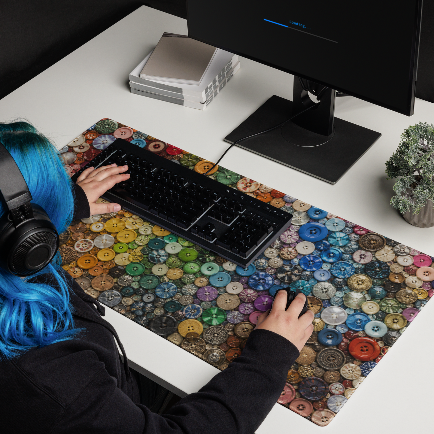 Buttoned Up in Color | DeskScape Workstation Mat