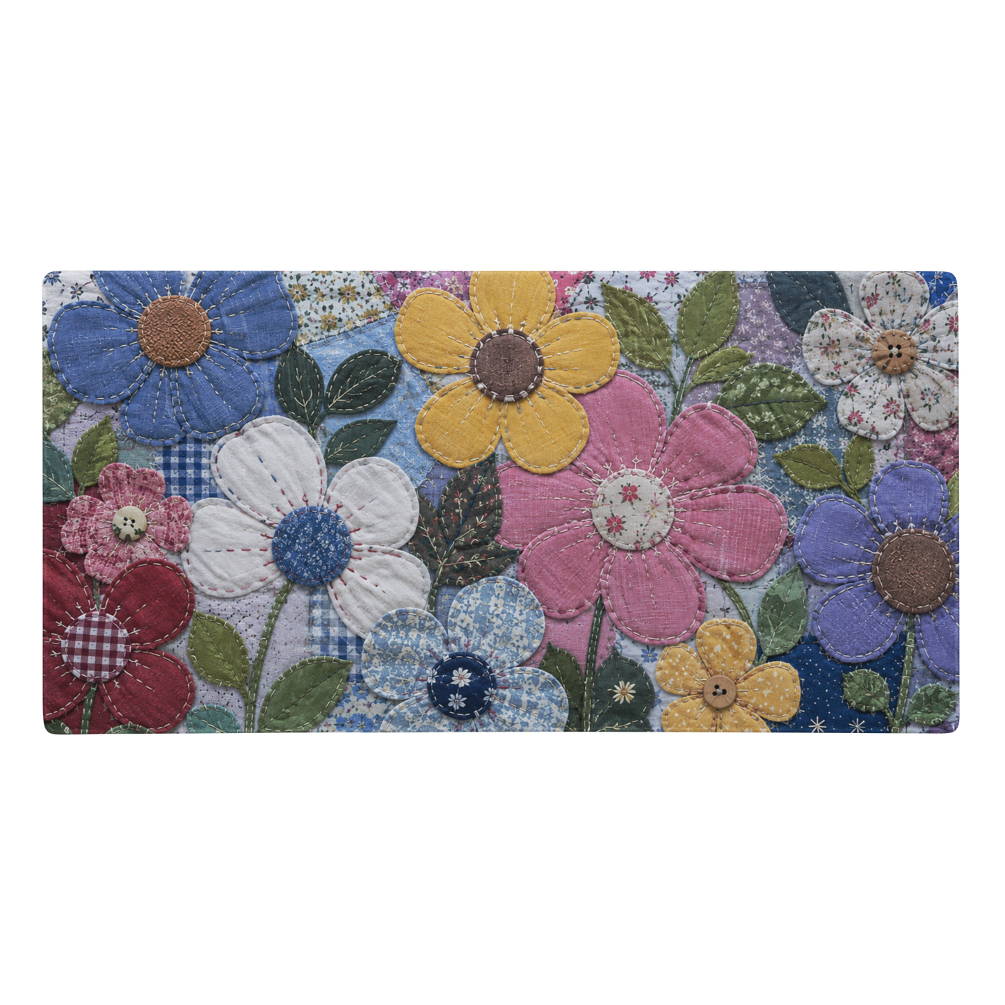 Stitched in Bloom | DeskScape Workstation Mat