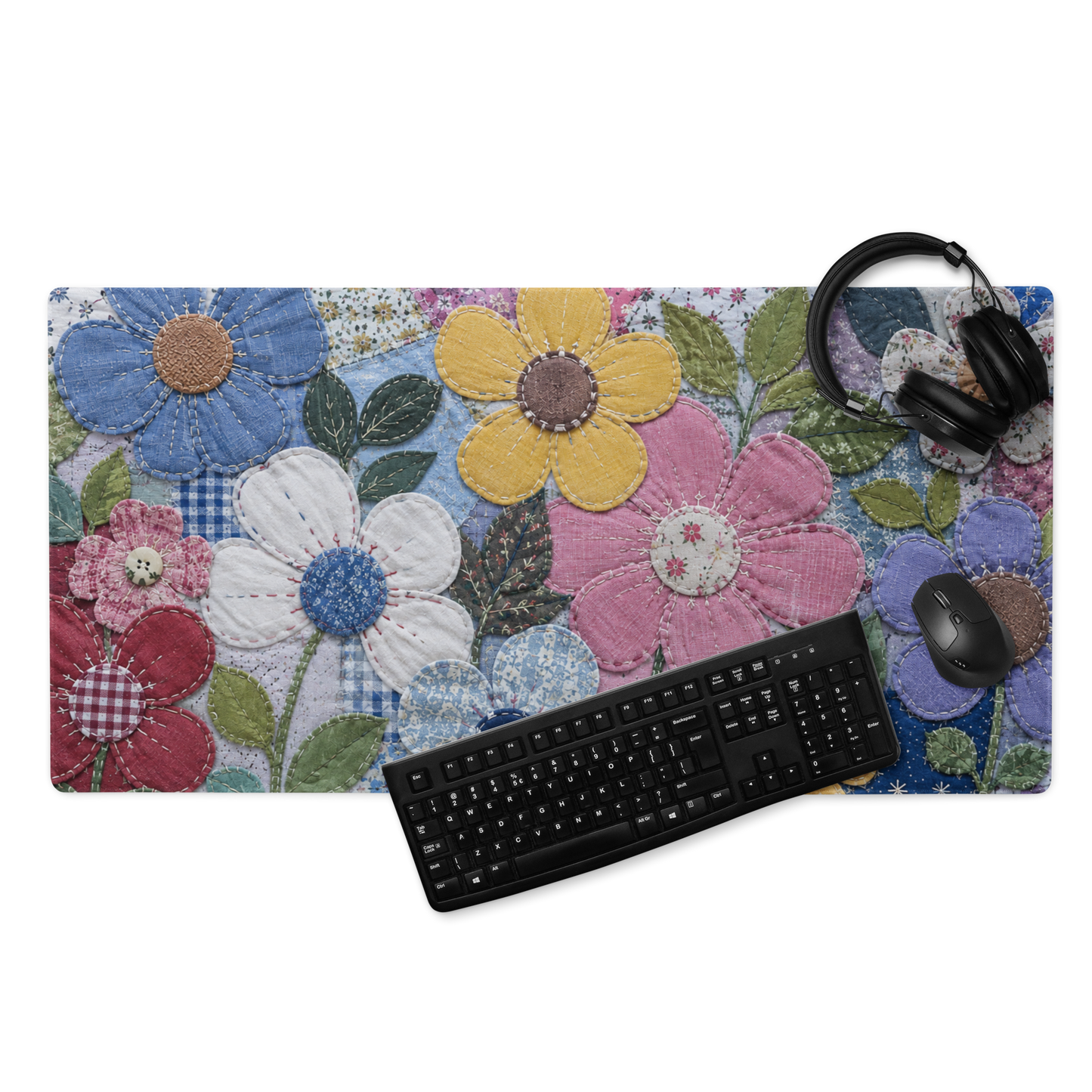 Stitched in Bloom | DeskScape Workstation Mat