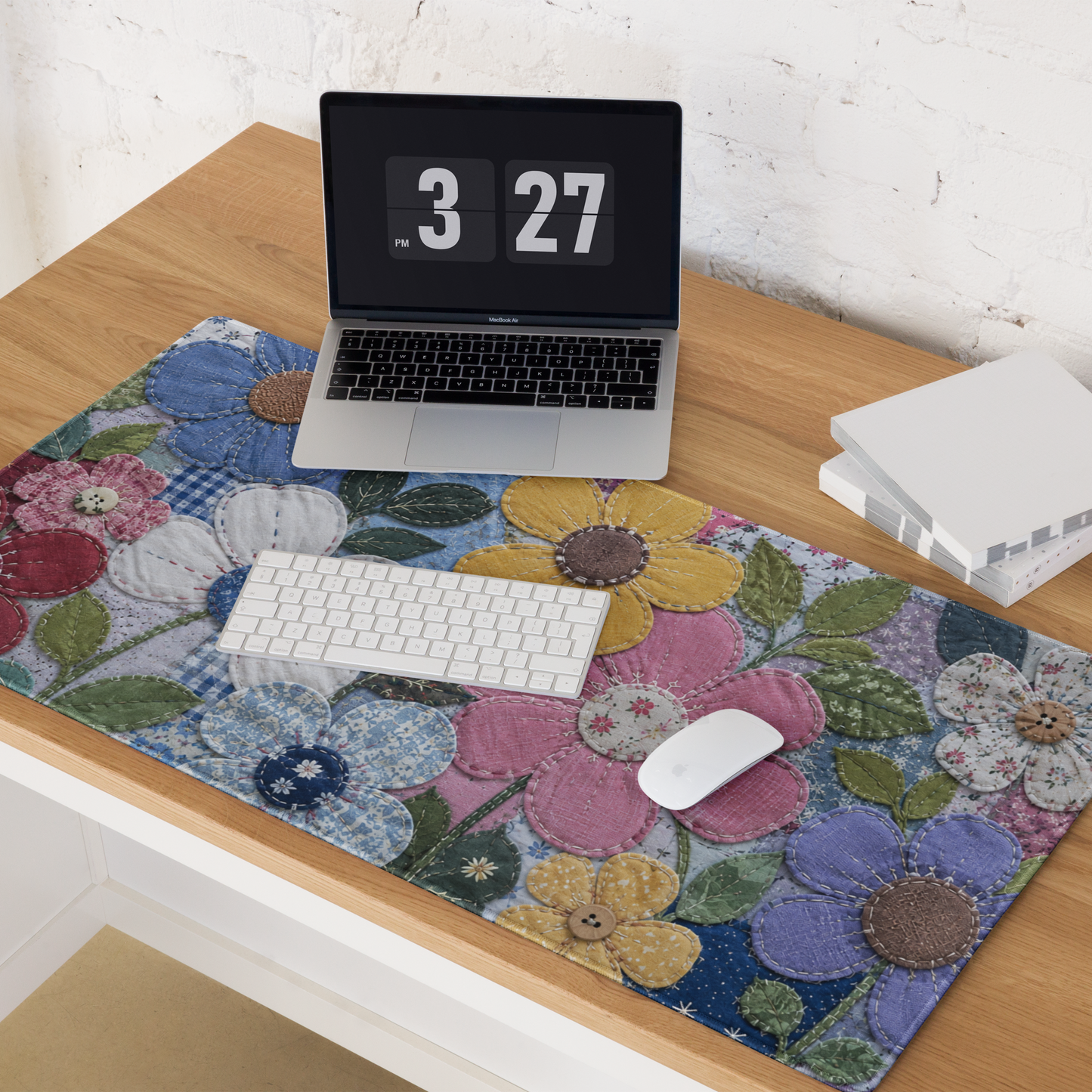 Stitched in Bloom | DeskScape Workstation Mat