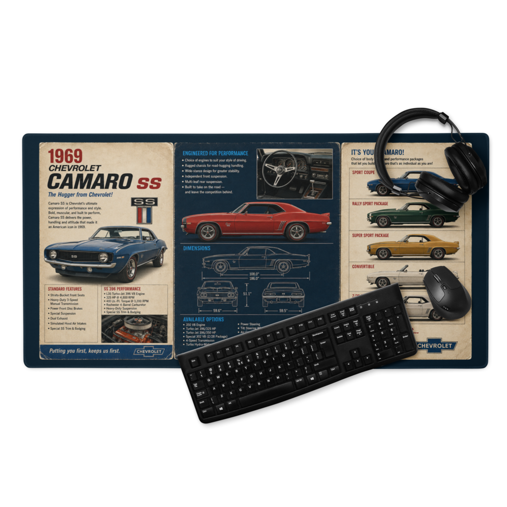1969 Camaro SS | DeskScape Workstation Mat | Automotive Collection
