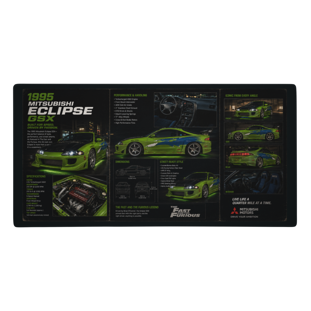 Brian's Eclipse | DeskScape Workstation Mat | Fast and Furious Collection