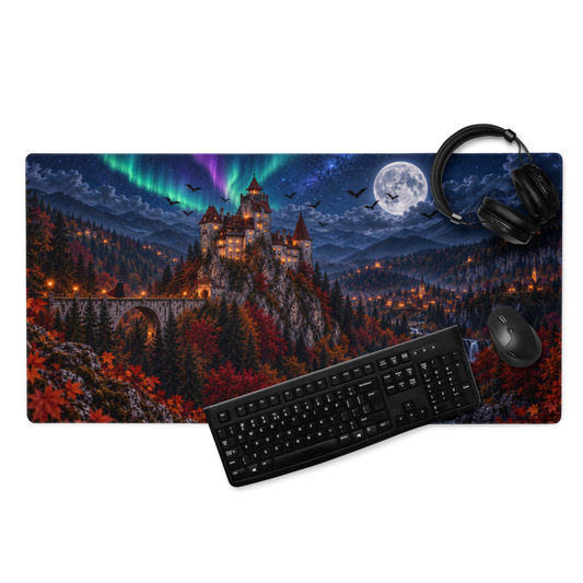 Night Count | Bran Castle, Romania | DeskScape Workstation Mat